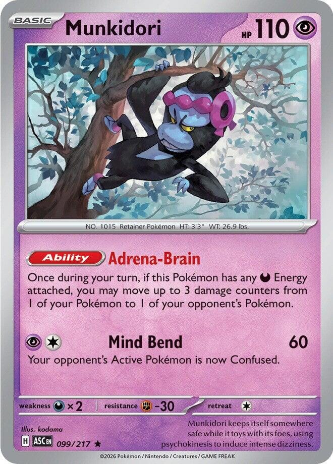 Munkidori (099/217) [Mega Evolution: Ascended Heroes] Pokemon Single Pokémon  | Multizone: Comics And Games