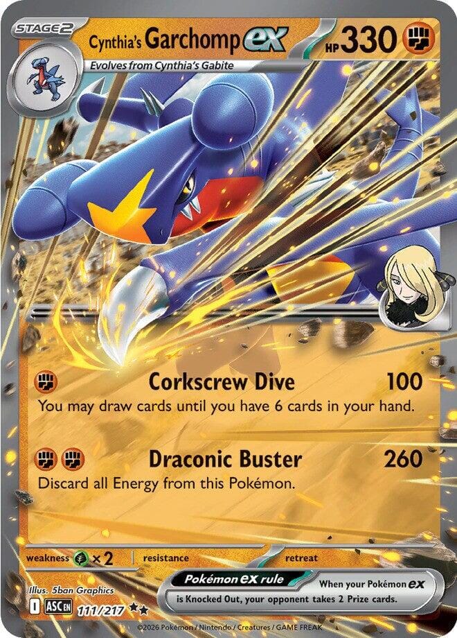 Cynthia's Garchomp ex (111/217) [Mega Evolution: Ascended Heroes] Pokemon Single Pokémon  | Multizone: Comics And Games