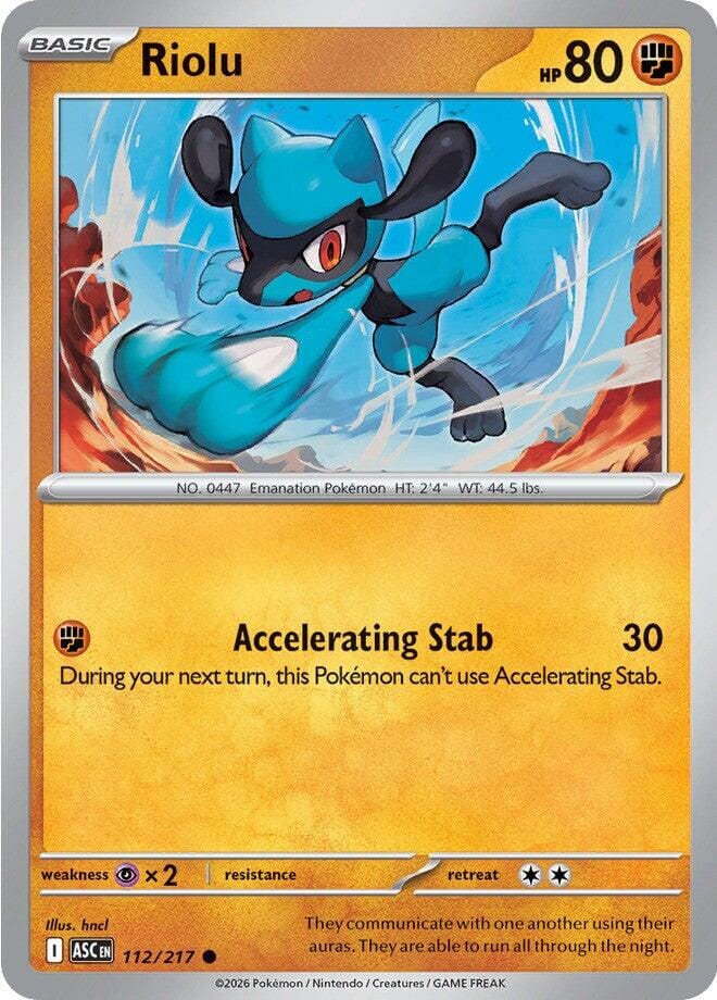 Riolu (112/217) [Mega Evolution: Ascended Heroes] Pokemon Single Pokémon  | Multizone: Comics And Games