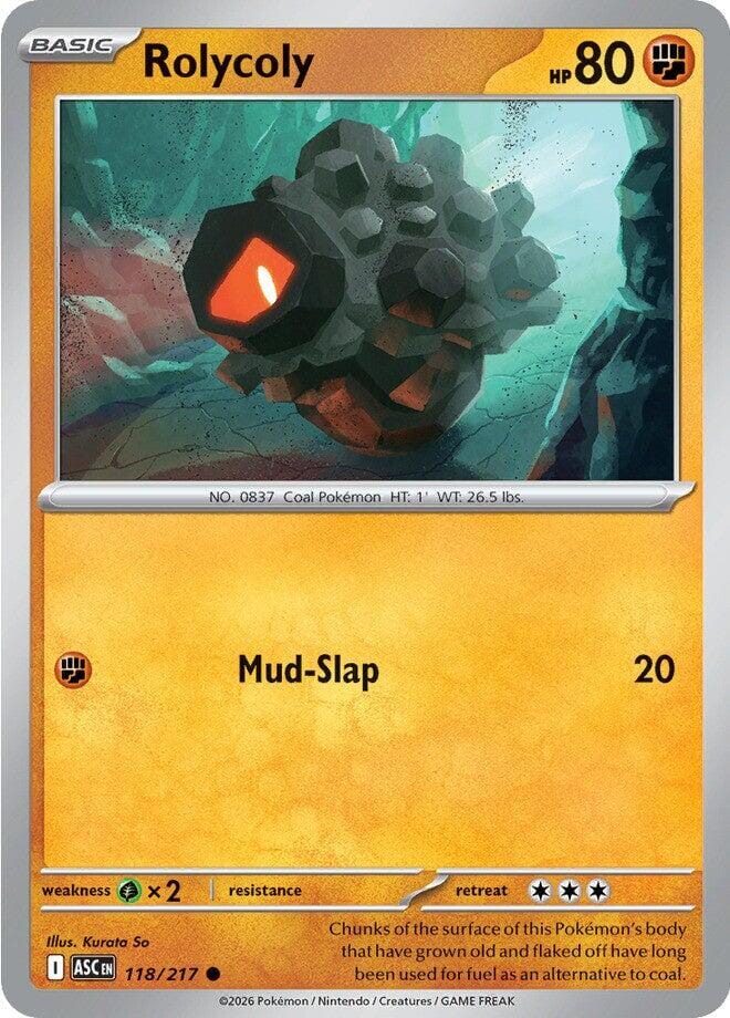 Rolycoly (118/217) [Mega Evolution: Ascended Heroes] Pokemon Single Pokémon  | Multizone: Comics And Games