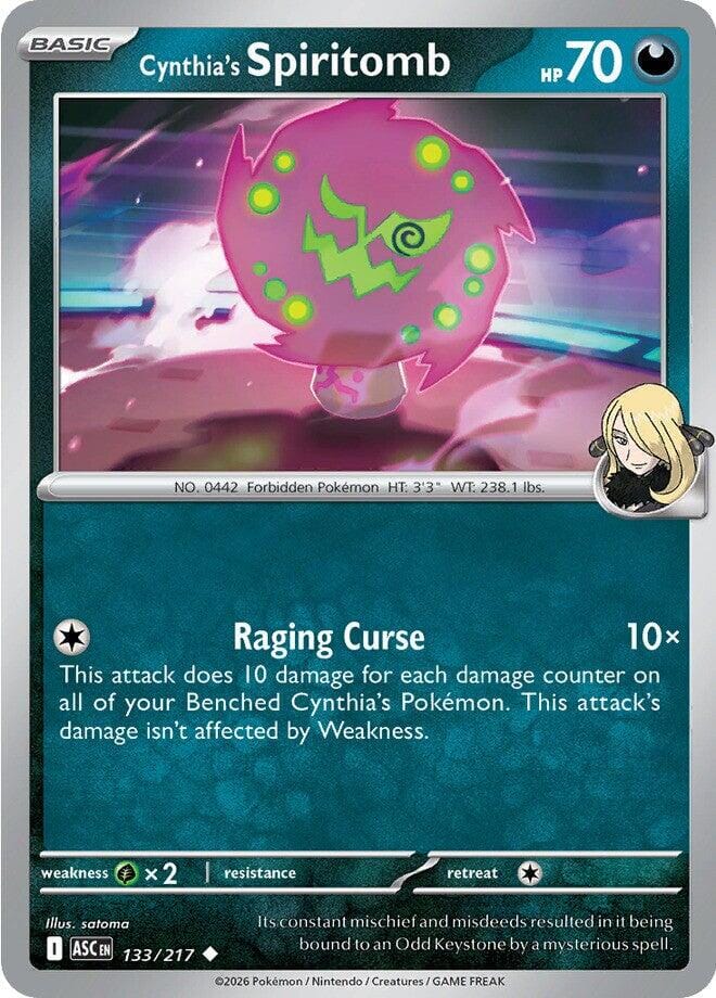 Cynthia's Spiritomb (133/217) [Mega Evolution: Ascended Heroes] Pokemon Single Pokémon  | Multizone: Comics And Games