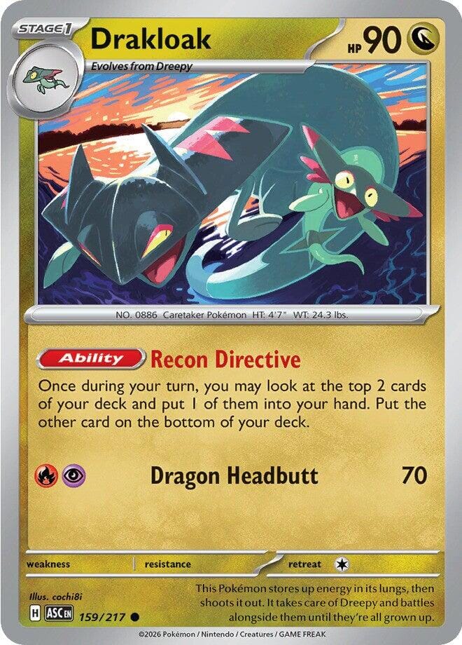 Drakloak (159/217) [Mega Evolution: Ascended Heroes] Pokemon Single Pokémon  | Multizone: Comics And Games