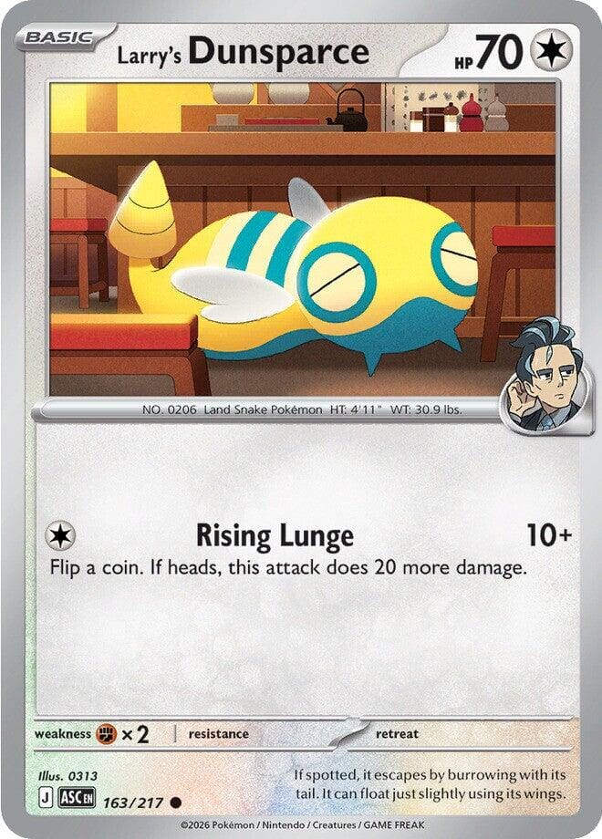 Larry's Dunsparce (163/217) [Mega Evolution: Ascended Heroes] Pokemon Single Pokémon  | Multizone: Comics And Games