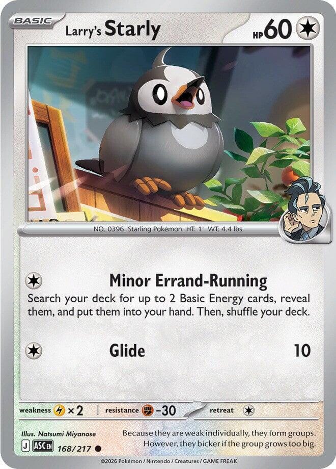 Larry's Starly (168/217) [Mega Evolution: Ascended Heroes] Pokemon Single Pokémon  | Multizone: Comics And Games