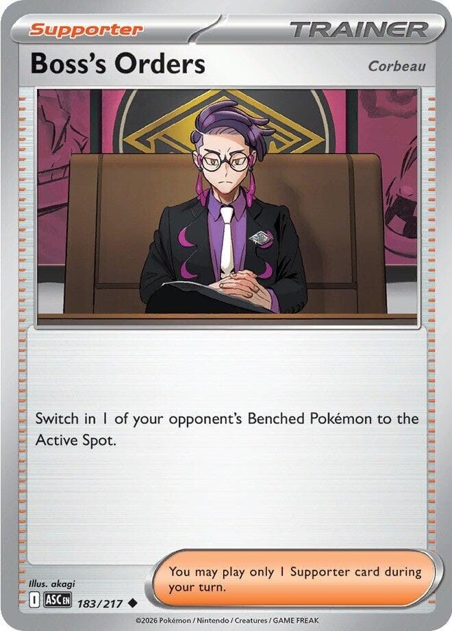 Boss's Orders [Corbeau] - 183/217 [Mega Evolution: Ascended Heroes] Pokemon Single Pokémon  | Multizone: Comics And Games