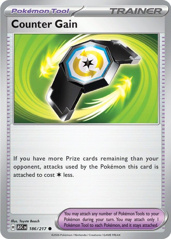 Counter Gain (186/217) (Reverse Holo) [Mega Evolution: Ascended Heroes] Pokemon Single Pokémon  | Multizone: Comics And Games
