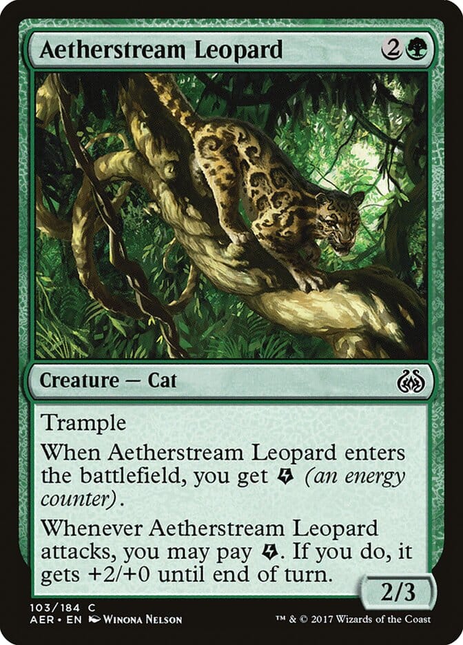 Aetherstream Leopard [Aether Revolt] MTG Single Magic: The Gathering  | Multizone: Comics And Games
