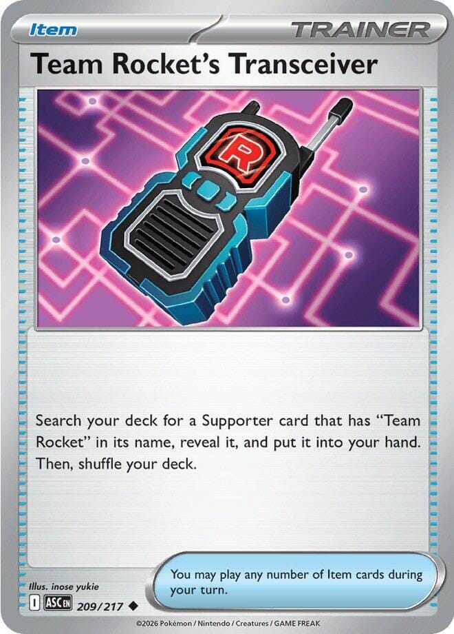 Team Rocket's Transceiver (209/217) [Mega Evolution: Ascended Heroes] Pokemon Single Pokémon  | Multizone: Comics And Games