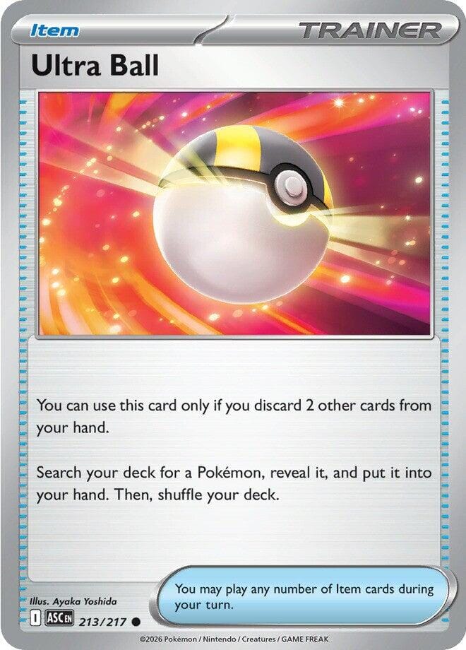 Ultra Ball (213/217) [Mega Evolution: Ascended Heroes] Pokemon Single Pokémon  | Multizone: Comics And Games