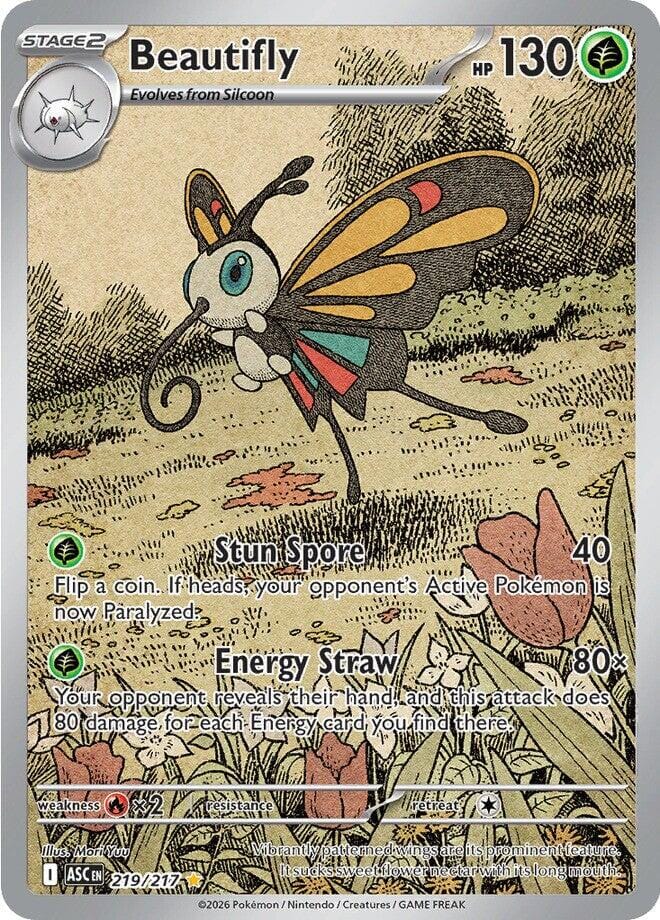 Beautifly (219/217) [Mega Evolution: Ascended Heroes] Pokemon Single Pokémon  | Multizone: Comics And Games