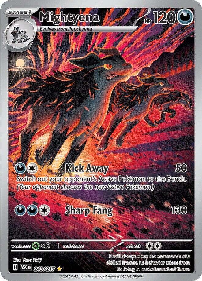 Mightyena (243/217) [Mega Evolution: Ascended Heroes] Pokemon Single Pokémon  | Multizone: Comics And Games