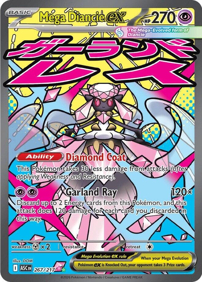 Mega Diancie ex (267/217) [Mega Evolution: Ascended Heroes] Pokemon Single Pokémon  | Multizone: Comics And Games