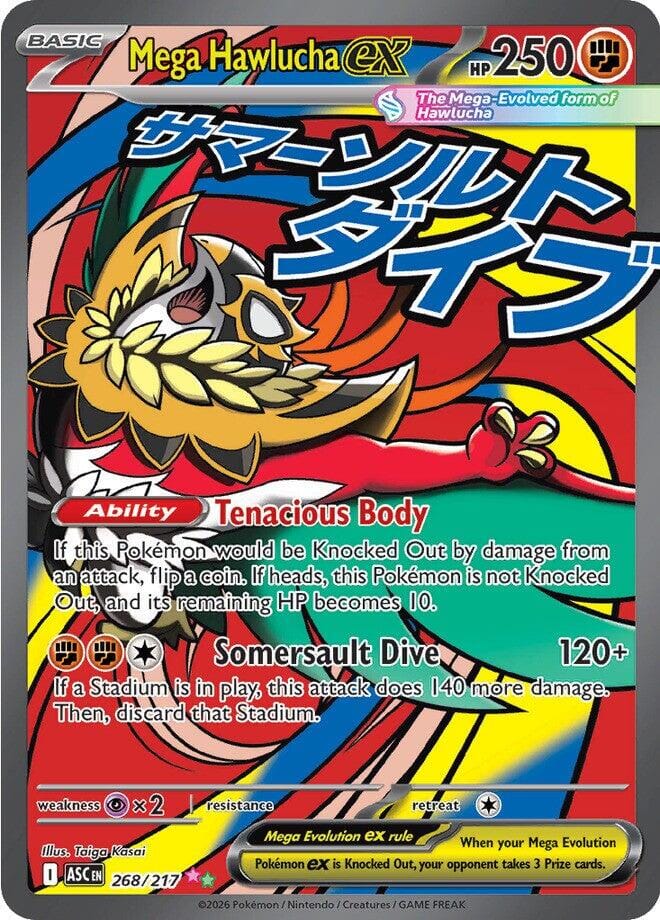 Mega Hawlucha ex (268/217) [Mega Evolution: Ascended Heroes] Pokemon Single Pokémon  | Multizone: Comics And Games