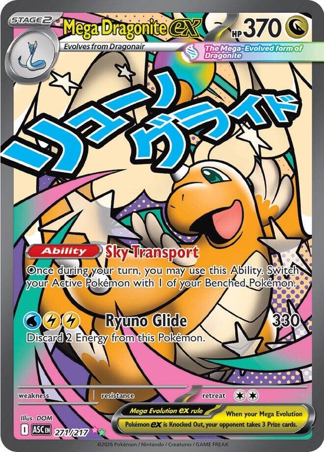 Mega Dragonite ex (271/217) [Mega Evolution: Ascended Heroes] Pokemon Single Pokémon  | Multizone: Comics And Games