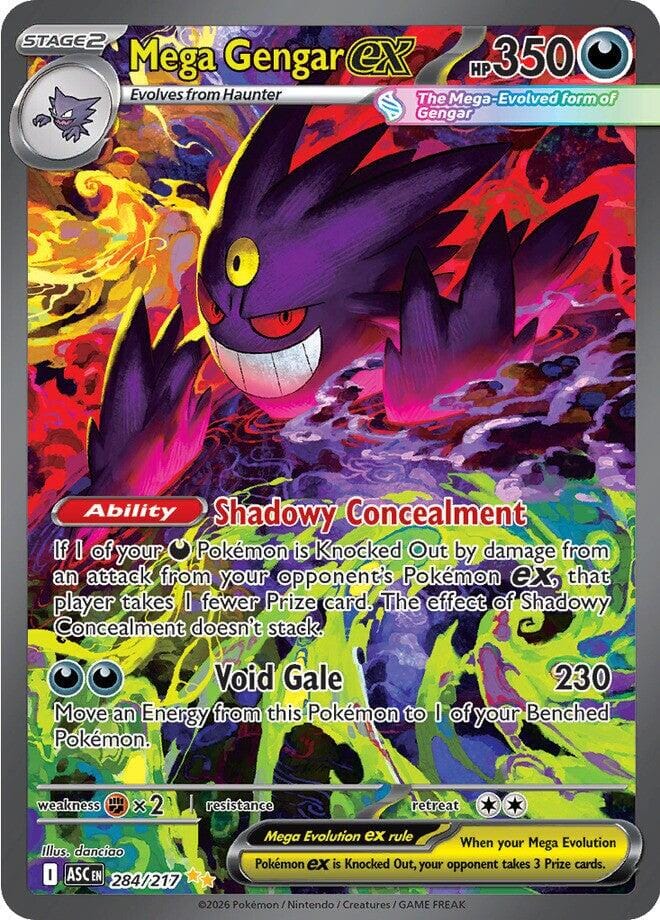 Mega Gengar ex (284/217) [Mega Evolution: Ascended Heroes] Pokemon Single Pokémon  | Multizone: Comics And Games