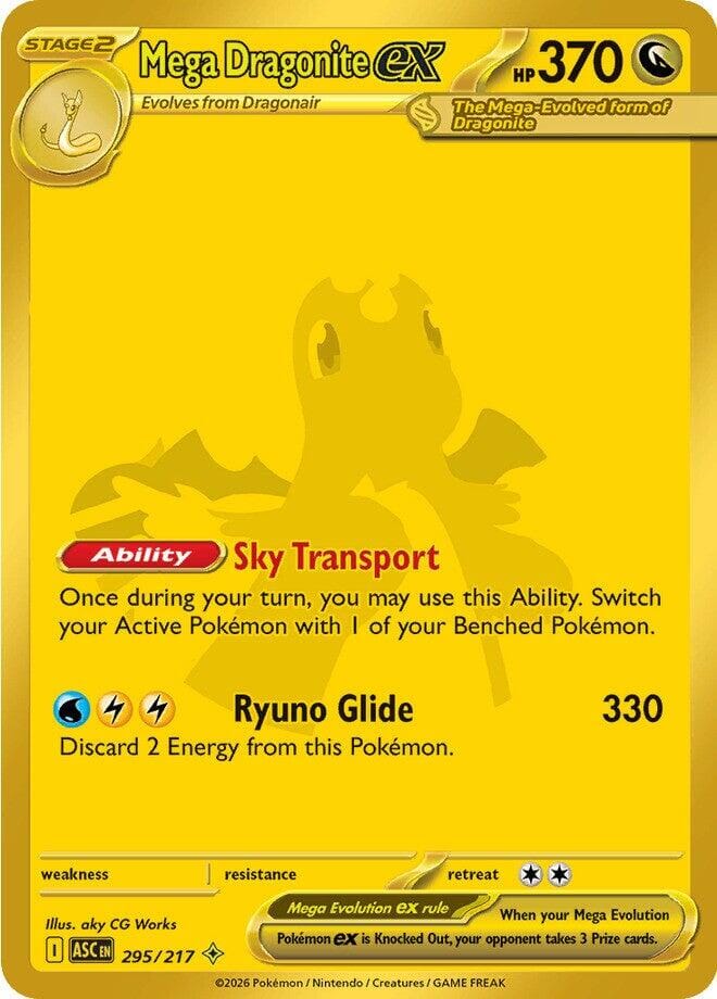 Mega Dragonite ex (295/217) [Mega Evolution: Ascended Heroes] Pokemon Single Pokémon  | Multizone: Comics And Games