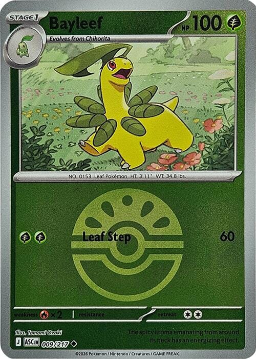 Bayleef (009/217) (Friend Ball) [Mega Evolution: Ascended Heroes] Pokemon Single Pokémon  | Multizone: Comics And Games