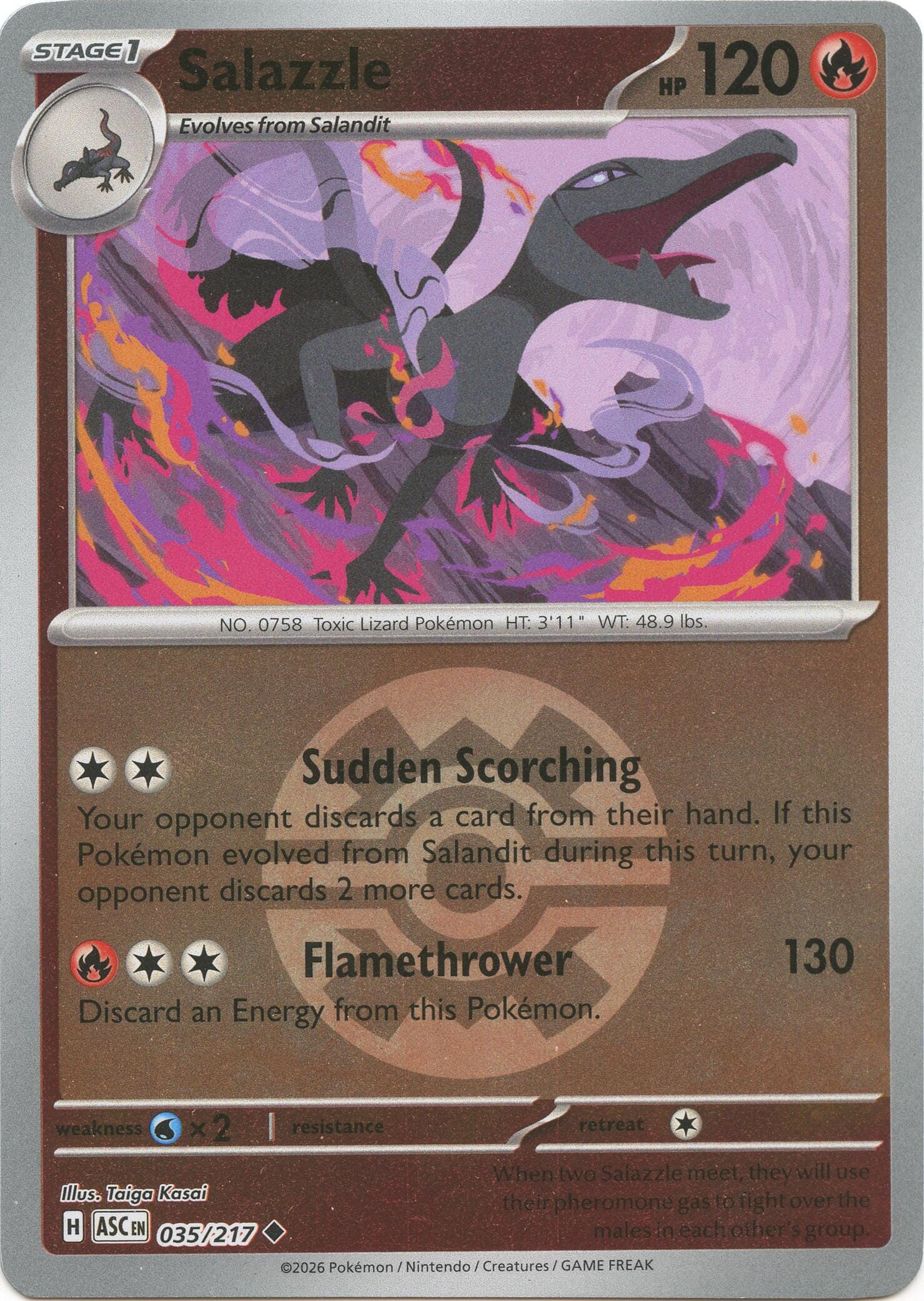 Salazzle (035/217) (Quick Ball) [Mega Evolution: Ascended Heroes] Pokemon Single Pokémon  | Multizone: Comics And Games