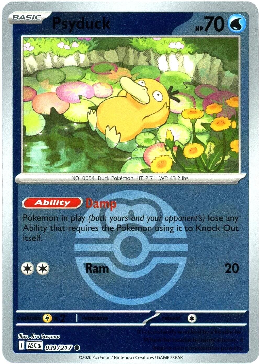 Psyduck (039/217) (Love Ball) [Mega Evolution: Ascended Heroes] Pokemon Single Pokémon  | Multizone: Comics And Games