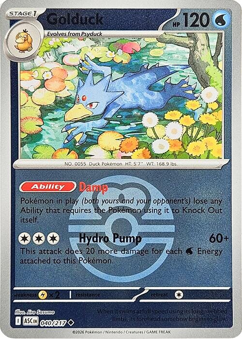 Golduck (040/217) (Love Ball) [Mega Evolution: Ascended Heroes] Pokemon Single Pokémon  | Multizone: Comics And Games