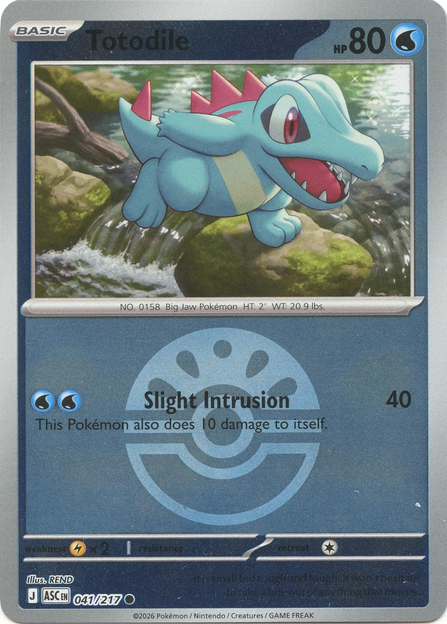 Totodile (041/217) (Friend Ball) [Mega Evolution: Ascended Heroes] Pokemon Single Pokémon  | Multizone: Comics And Games