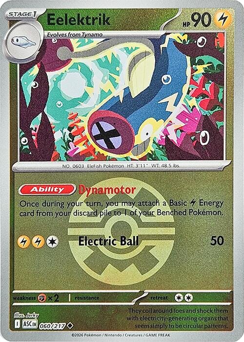 Eelektrik (060/217) (Quick Ball) [Mega Evolution: Ascended Heroes] Pokemon Single Pokémon  | Multizone: Comics And Games
