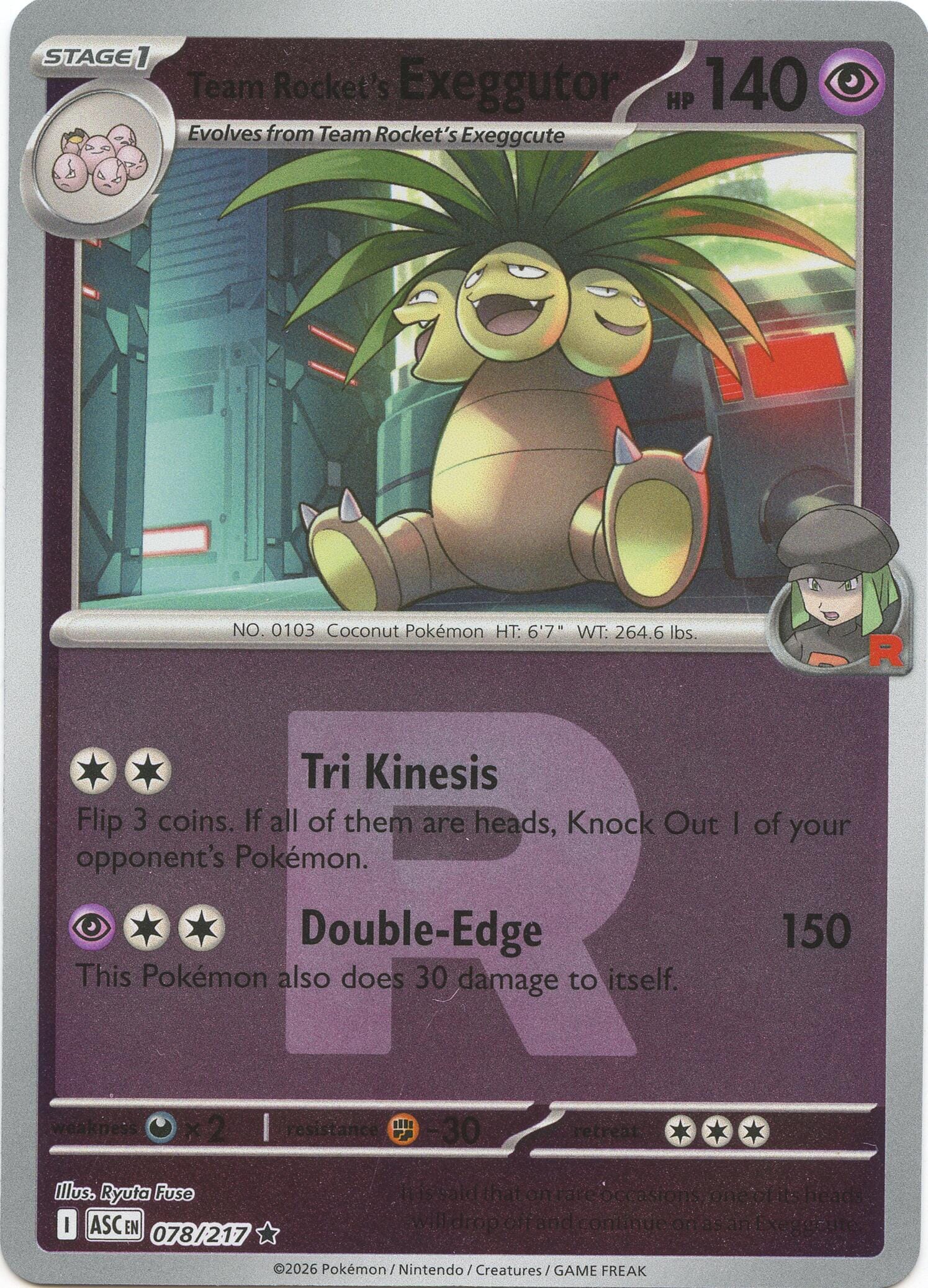 Team Rocket's Exeggutor (078/217) (Team Rocket) [Mega Evolution: Ascended Heroes] Pokemon Single Pokémon  | Multizone: Comics And Games