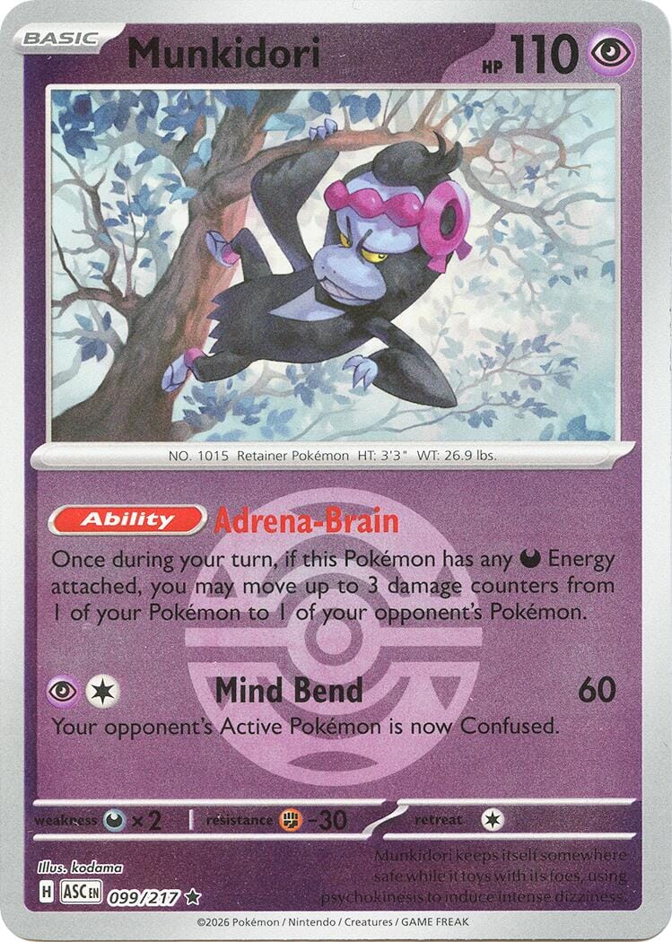 Munkidori (099/217) (Dusk Ball) [Mega Evolution: Ascended Heroes] Pokemon Single Pokémon  | Multizone: Comics And Games