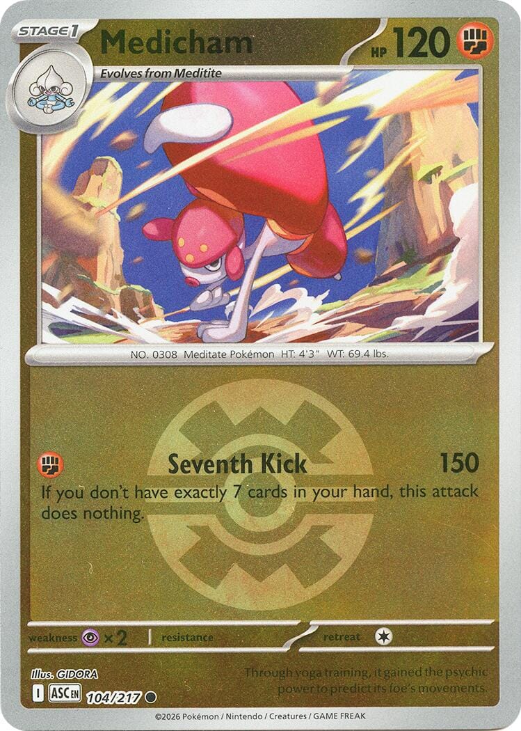 Medicham (104/217) (Quick Ball) [Mega Evolution: Ascended Heroes] Pokemon Single Pokémon  | Multizone: Comics And Games