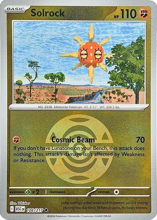 Solrock (106/217) (Dusk Ball) [Mega Evolution: Ascended Heroes] Pokemon Single Pokémon  | Multizone: Comics And Games