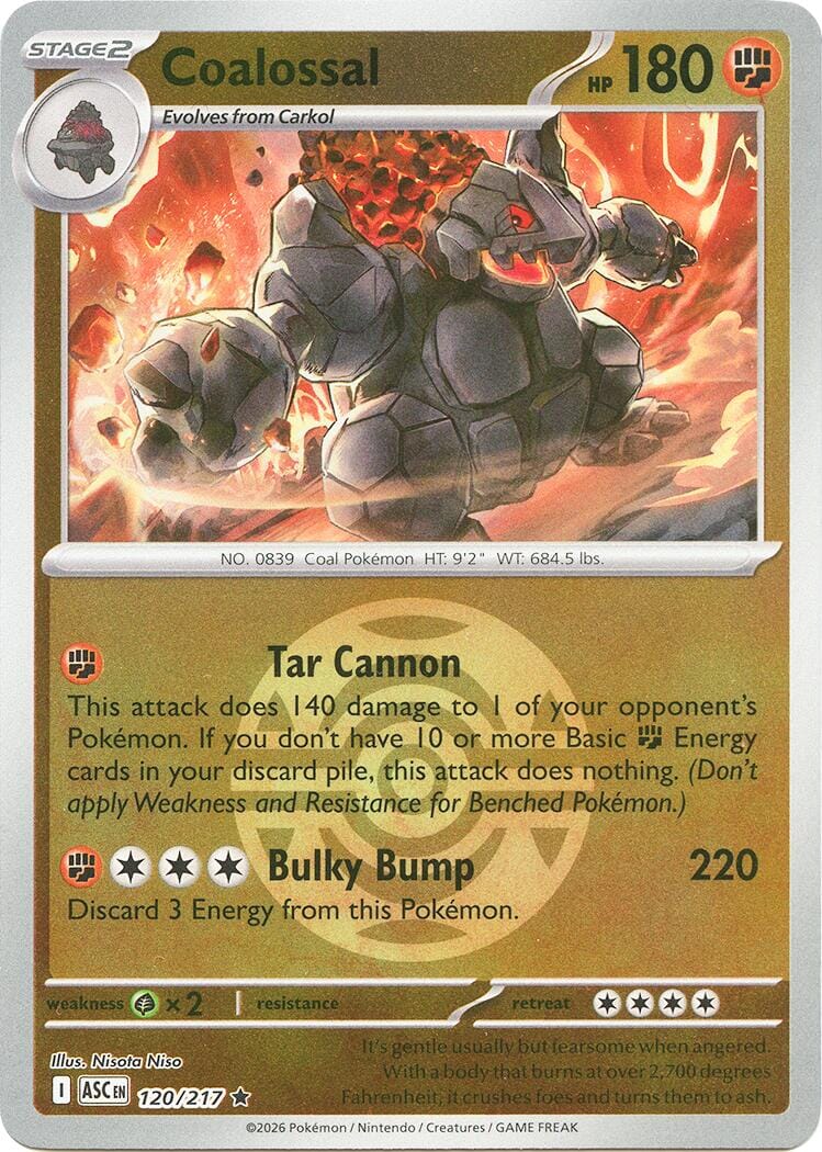 Coalossal (120/217) (Dusk Ball) [Mega Evolution: Ascended Heroes] Pokemon Single Pokémon  | Multizone: Comics And Games