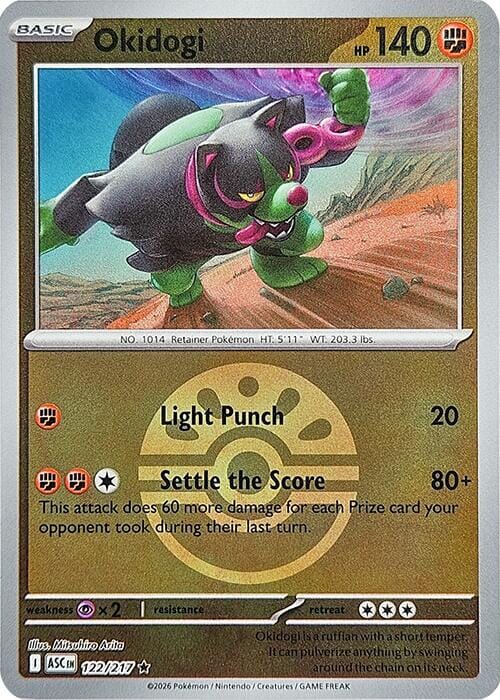 Okidogi (122/217) (Friend Ball) [Mega Evolution: Ascended Heroes] Pokemon Single Pokémon  | Multizone: Comics And Games