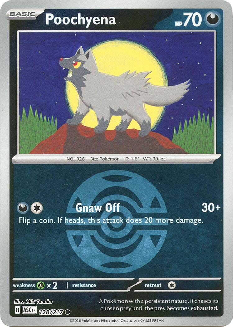 Poochyena (128/217) (Dusk Ball) [Mega Evolution: Ascended Heroes] Pokemon Single Pokémon  | Multizone: Comics And Games