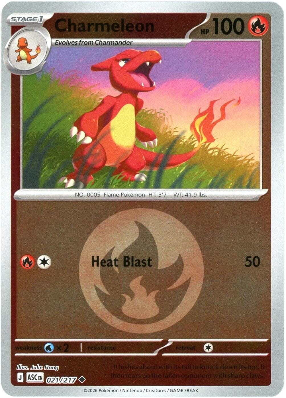 Charmeleon (021/217) (Energy Symbol Pattern) [Mega Evolution: Ascended Heroes] Pokemon Single Pokémon  | Multizone: Comics And Games