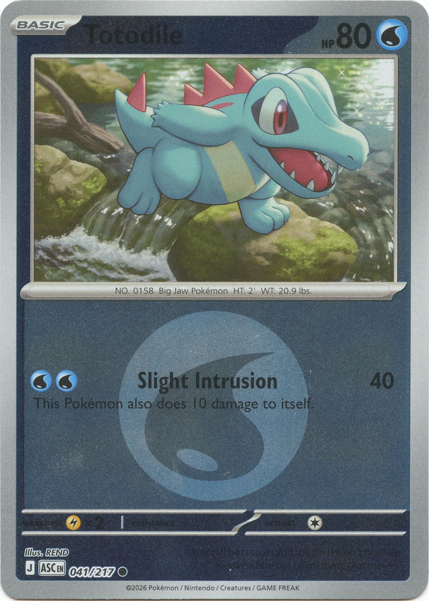 Totodile (041/217) (Energy Symbol Pattern) [Mega Evolution: Ascended Heroes] Pokemon Single Pokémon  | Multizone: Comics And Games