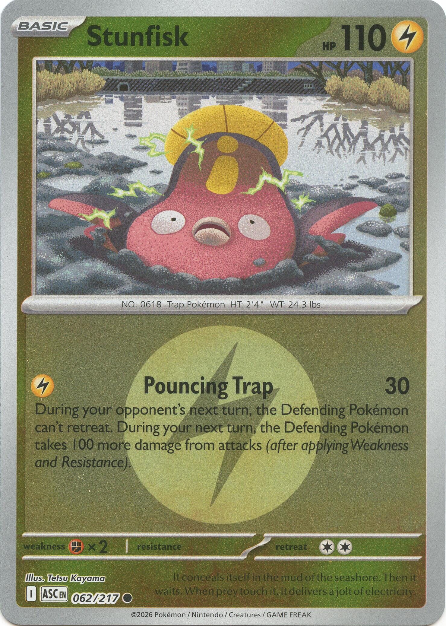 Stunfisk (062/217) (Energy Symbol Pattern) [Mega Evolution: Ascended Heroes] Pokemon Single Pokémon  | Multizone: Comics And Games