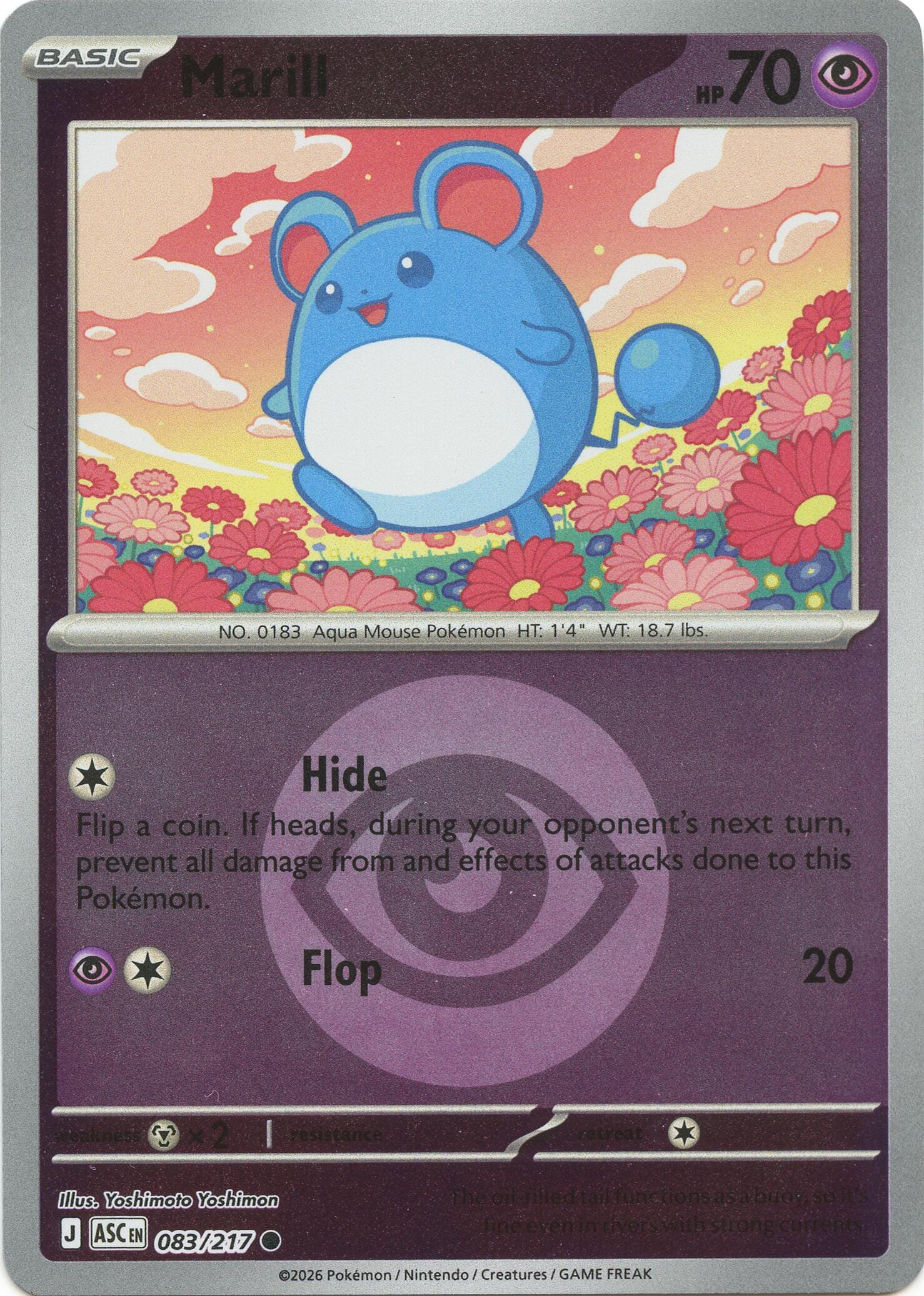 Marill (083/217) (Energy Symbol Pattern) [Mega Evolution: Ascended Heroes] Pokemon Single Pokémon  | Multizone: Comics And Games