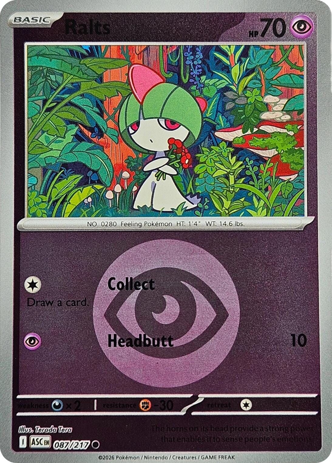 Ralts (087/217) (Energy Symbol Pattern) [Mega Evolution: Ascended Heroes] Pokemon Single Pokémon  | Multizone: Comics And Games