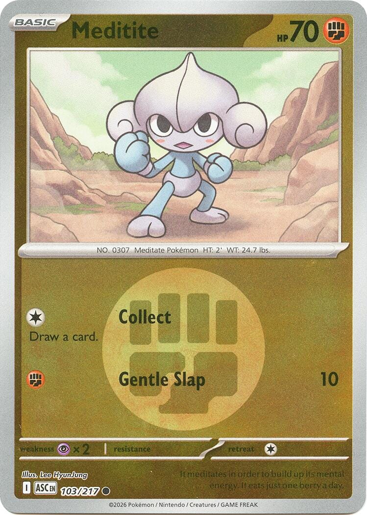 Meditite (103/217) (Energy Symbol Pattern) [Mega Evolution: Ascended Heroes] Pokemon Single Pokémon  | Multizone: Comics And Games