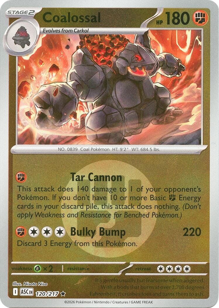 Coalossal (120/217) (Energy Symbol Pattern) [Mega Evolution: Ascended Heroes] Pokemon Single Pokémon  | Multizone: Comics And Games