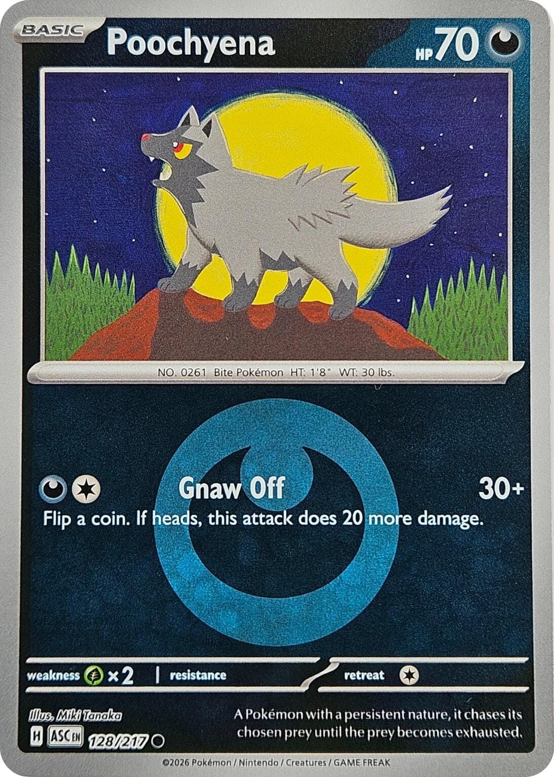 Poochyena (128/217) (Energy Symbol Pattern) [Mega Evolution: Ascended Heroes] Pokemon Single Pokémon  | Multizone: Comics And Games