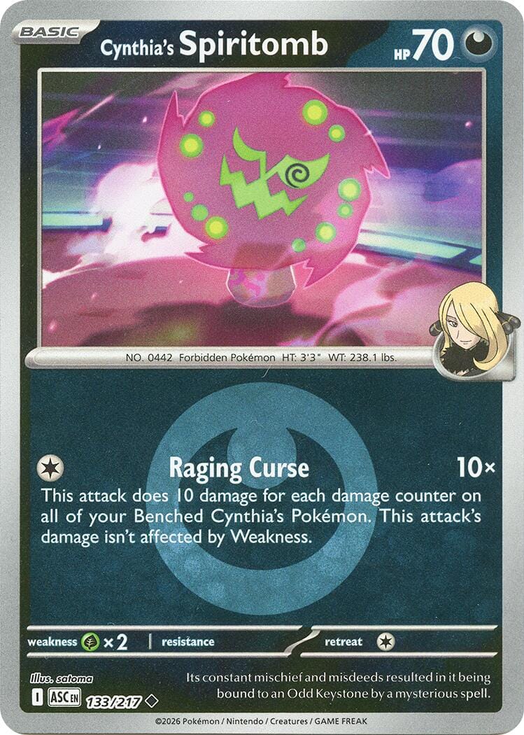 Cynthia's Spiritomb (133/217) (Energy Symbol Pattern) [Mega Evolution: Ascended Heroes] Pokemon Single Pokémon  | Multizone: Comics And Games