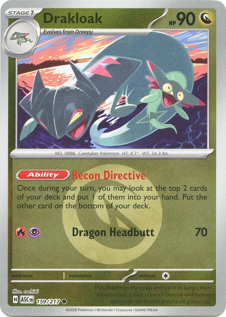 Drakloak (159/217) (Energy Symbol Pattern) [Mega Evolution: Ascended Heroes] Pokemon Single Pokémon  | Multizone: Comics And Games