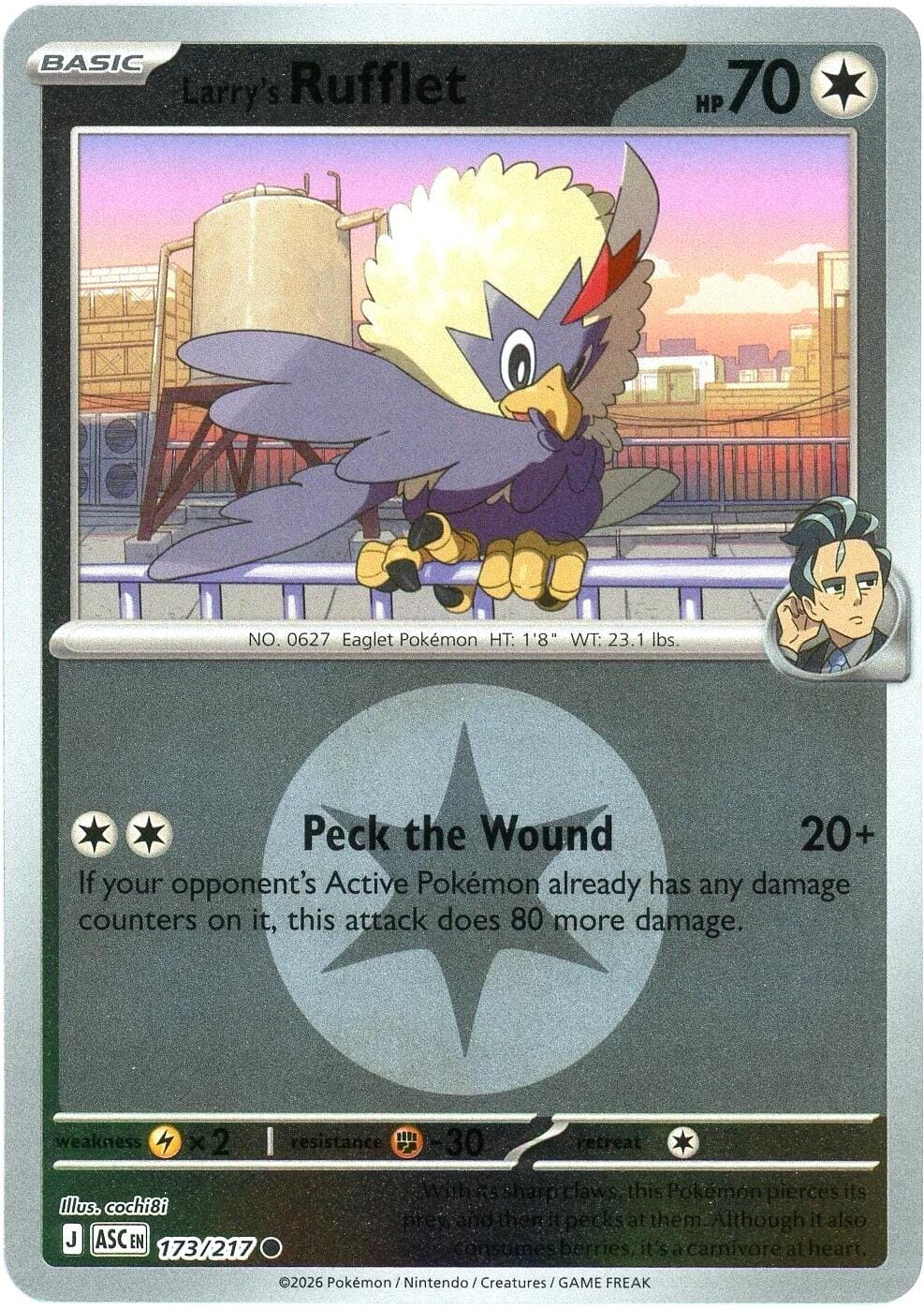 Larry's Rufflet (173/217) (Energy Symbol Pattern) [Mega Evolution: Ascended Heroes] Pokemon Single Pokémon  | Multizone: Comics And Games