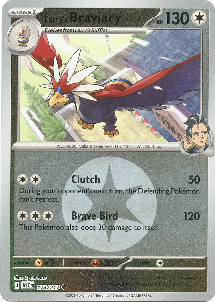 Larry's Braviary (174/217) (Energy Symbol Pattern) [Mega Evolution: Ascended Heroes] Pokemon Single Pokémon  | Multizone: Comics And Games
