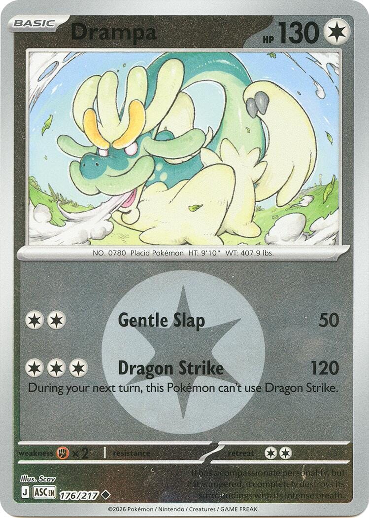 Drampa (176/217) (Energy Symbol Pattern) [Mega Evolution: Ascended Heroes] Pokemon Single Pokémon  | Multizone: Comics And Games