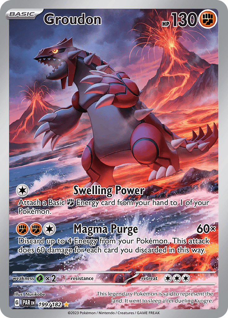 Groudon (199/182) [Scarlet & Violet: Paradox Rift] Pokemon Single Pokémon  | Multizone: Comics And Games