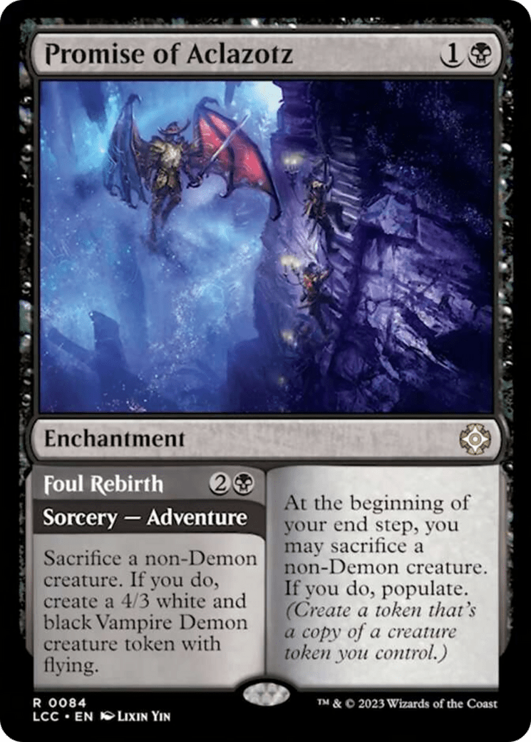 Promise of Aclazotz // Foul Rebirth [The Lost Caverns of Ixalan Commander] MTG Single Magic: The Gathering  | Multizone: Comics And Games