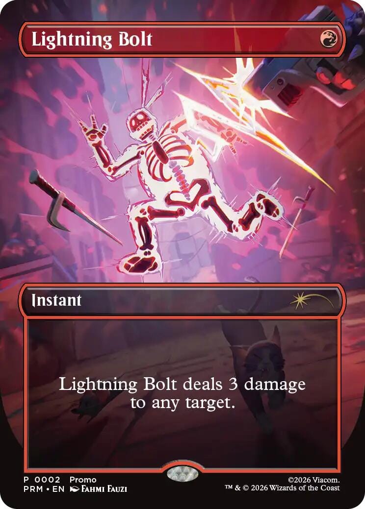 Lightning Bolt (Borderless) [Wizards Play Network 2026] MTG Single Magic: The Gathering  | Multizone: Comics And Games