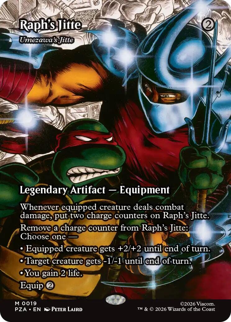 Raph's Jitte - Umezawa's Jitte (Borderless) [Teenage Mutant Ninja Turtles Eternal-Legal] MTG Single Magic: The Gathering  | Multizone: Comics And Games